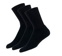 Thorlos TX MAX Cushion Crew Tennis Socks Calcetines de Tenis, Negro (3 Pares), L (Pack de 3) Unisex Adulto