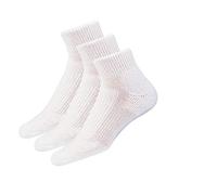 Thorlos Walking calcetines gruesos acolchados para tobillo, paquete de 3 pares - Blanco - Medium