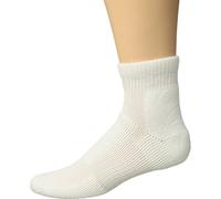 Thorlos WMX - Calcetines de tobillo acolchados gruesos, unisex, color blanco, tamaño mediano