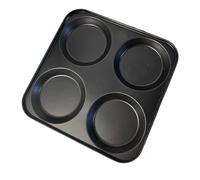 Thorness Lata antiadherente para pudín Yorkshire, bandeja para hornear para 4 pudines de Yorkshire, lata grande para pudín de Yorkshire, bandejas para magdalenas, lata poco profunda