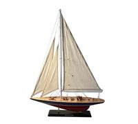 Thorness Modelo detallado de madera de 50 cm de largo Endeavour J Class Yacht,Yate de carreras de la Copa América,Adorno náutico,Modelo de velero,Modelo de velero Endeavour,Kit de modelo de barco