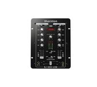 Thornton DJ-3053-USB - 2-Kanal-DJ-Mixer mit USB-Anschluss, Phono-/Line- und Mikrofoneingängen - Kompaktes DJ-Pult für Zuhause, Partys und kleine Veranstaltungen
