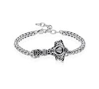 Thor's Hammer - Pulsera conmemorativa de cenizas con forma de martillo de Thor, joyería de cremación, regalo de recuerdo para mujeres y hombres, soporte para cenizas para mascotas, 24CM, Acero