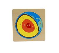 Thoth Montessori Earth Panel Interior Puzzle Educación Infantil Ayudas geográficas Materiales Montessori Earth Core Puzzle