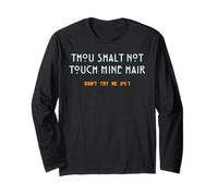 Thou Shall Not Touch My Hair Sassy Humor Divertido Sarcástico Manga Larga