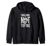 Thou Shall Not Try Me - Divertido Dicho sarcástico cráneo Novedad Sudadera con Capucha