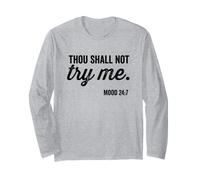 Thou Shall Not Try Me Mood 24:7 Vintage Font Manga Larga
