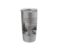 Thou Shalt Guide Me - Psalms 73:24 Camping Faith Vaso térmico de acero inoxidable de doble pared