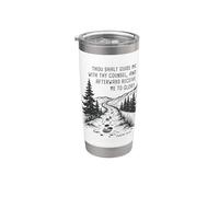 Thou Shalt Guide Me - Psalms 73:24 Camping Faith Vaso térmico de acero inoxidable de doble pared