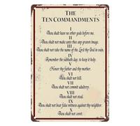 Thou Shalt Have No Other Gods Before Me Metal Sign Wall Decor 12x8 Inch