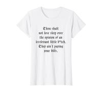 Thou Shalt Not Lose Sleep Over The Opinion Irrelevant B-TCH Camiseta gráfica económica, Mujer, Blanco, XS