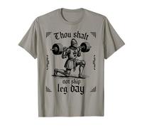 Thou Shalt Not Skip Leg Day Divertido Medieval Gimnasio Fitness Camiseta