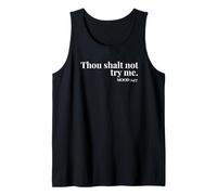 Thou Shalt Not Try Me Mood 24:7 Divertido diseño bíblico atrevido Camiseta sin Mangas