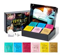 Thoughtfully, Juego de regalo de oración cristiana, regalo de oración cristiana, regalos religiosos para hermana, novia, madre, hija, té con versículos bíblicos, 90 unidades