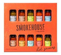 Thoughtfully - Smokehouse Hot Sauce Set - 10 Salsas Picantes para Degustar - Regalo Original para Hombre - Cumpleaños & Día del Padre