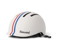 Thousand Jr. Casco de Bicicleta Infantil - Pegatinas Reflectantes Extraíbles con Cierre Magnético Antipellizcos - Certificado CPSC CE ASTM - Casco Bicicleta Niño Patines y Skateboard - Speedway Creme