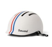 Thousand Jr. Casco de Bicicleta Infantil - Pegatinas Reflectantes Extraíbles con Cierre Magnético Antipellizcos - Certificado CPSC CE ASTM - Casco Bicicleta Niño Patines y Skateboard - Speedway Creme
