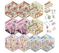 THQAE 10 juegos Juegos de Pegatinas para Casa 3D DIY, DIY Scene Stickers, House Stickers, Pegatinas 3D para Casa,for Adulto Niño Adolescente