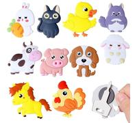 THQAE 12 Pcs Imanes de Nevera para Niños, Imanes de Animales Magnéticos para Decoración de Nevera, Tablero Magnético, Juego Imanes Niños, Seguros y Divertidos para Guardería, Hogar y Aula