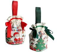THQAE 2 pcs Bolsa de Navidad, Bolsa de Manzana Bolsa de Embalaje de Regalo de Decoración, Navideña Bolsa de Navidad Regalo de Fiesta Bolsa