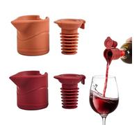 THQAE 2 Piezas Tapones para Botellas, Tapones de Vino Silicona, Tapones Reutilizables para Vino, Cava, Champán y Cerveza, Que Mantiene el Vino y el champán Frescos