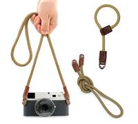 THQAE 2pcs Nylon Camera Strap,Estilo de collar + estilo de muñeca,compatible con diferentes cámaras,Caqui