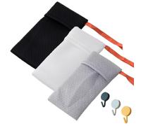 THQAE 3 Pcs jabonera, foamie, bolsa de jabón de malla exfoliante, Bolsa de Jabón de Red, Sacos de Jabón para Espuma, Limpiador Facial, Baño, Bolsa Secar Jabón Malla（Rectángulo）