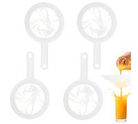 THQAE 4 Pcs Colador de Tela de Cocina, Colador de Malla de Nailon Fino Ultrafino, Coladores de Telas con Asa, Tamiz Coladores Fino para Jugo Leche Té Yogur