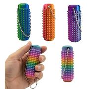 THQAE 4 Piezas Little Ouchies Pain Fidget Toys Set,Llavero Juguetes Antiestrés para Adultos,Juguete Antiestrés Fidget Sensorial Rotativo con Púas,para Enfocar y Regalo Relajante