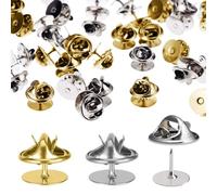 THQAE 60 juegos Cierres de Mariposa,Embrague de Mariposa con Pines en Blanco,Mariposa Pin Embrague,Mariposa Imperdibles,para DIY Craft Manualidades y Joyería Tachuelas Corbata Repuesto