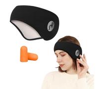 THQAE Orejeras insonorizadas, antiruidos, sueño y ronquido, silencio, superreducción de ruido, máscara especial para los ojos, tapones para los oídos insonorizados(Negro)
