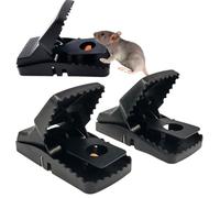 THQAE Rat Trap, 3 PCS Trampas para Ratones, Juego de Trampa para Ratones, Trampas para Rata,Trampa Reutilizable para Ratón, para del Hogar/Ático/Garaje/Interiores y Exteriores