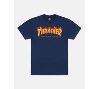 THRASHER Flame Camiseta, Unisex Adulto, Navy Blue, M