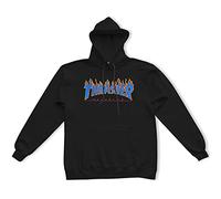 THRASHER Flame Logo Black/Blue