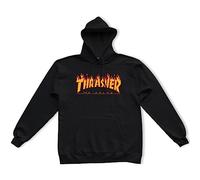 Thrasher Camiseta Flame Logo Unisex Adulto Negro Talla M