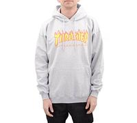 THRASHER Flame Logo Camiseta, Unisex Adulto, Grey, S