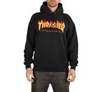 Thrasher Flame Logo Sudadera con Capucha - Negro