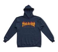 THRASHER Flame Logo Sudadera, Unisex Adulto, Navy Blue, XL