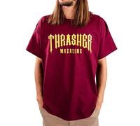 THRASHER Magazine Men's Low Low Logo Maroon Short Sleeve T Shirt XL