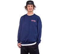 THRASHER Magazine Men's Outlined Embroidered Crewneck Long Sleeve Sweatshirt Blue L