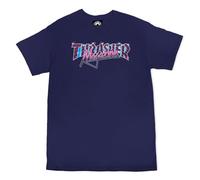 THRASHER Magazine Men's Vice Logo Navy Blue Short Sleeve T Shirt XL