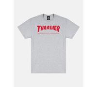 THRASHER Skate mag Camiseta, Unisex-Adulto, Gray/Red, L
