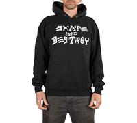 Thrasher Sudadera Tipo Hoodie Pullover Skateboarding Algodón Negra