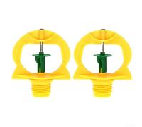 Thread - Boquilla giratoria para riego de camas de flores de jardín, cabezal de riego de micropulverización de 360 grados para verduras, árboles frutales, plástico de ingeniería, amarillo, paquete de