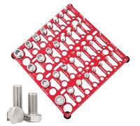 Thread Checker Gauge, Portable Multi Purpose Identifier Tool, Metal Thread Gauges with Clear Markings, Sturdy Bolt Nut Measuring Tool, Compact Design Gauge, Threads Tools for Garage and Workshop