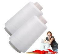 Thread for Overlock Sewing Machine, 2200 Meters Sewing Thread, All-Purpose Sewing Thread, 40/2 High-Speed Thread, Sewing Craft Supplies, Overlock Machine Thread, Sewing Thread, 2 Spools Sewing