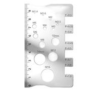 Thread Gauge | Screw Measuring Ruler | Easy-to-Read Thread Gauge Ruler for Woodworking, Mechanical, Workshop, Automotive, Metalworking, Garage