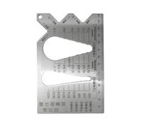 Thread Gauge, Screw Ruler, Bolt Measuring Tool, Stainless Steel Build, Easy-To-Read Markings, Automotive Plumbing Mechanical Use, 5,51 x 3,74 pulgadas Silver 1 pieza