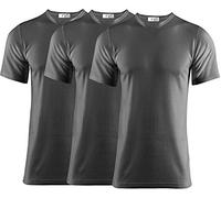 Thread Linens Paquete de 3 camisetas térmicas para hombre, capa base calentadora, ropa interior térmica para hombre, talla S-XXL, gris oscuro, S