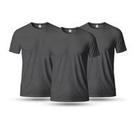 Thread Linens Paquete de 3 camisetas térmicas para hombre, capa base, ropa interior térmica para hombre, talla S-XXL, gris oscuro, XL